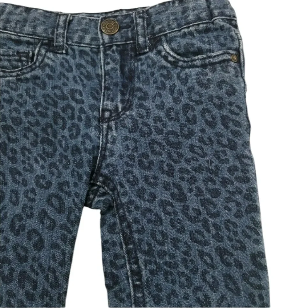 Leopard print jeans